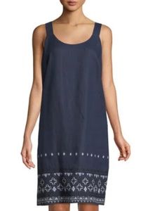 Neiman Marcus Linen Shapeless Shift Dress NWT